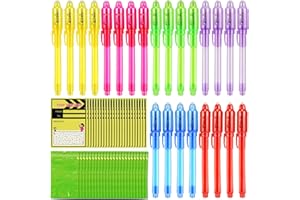 D&N Lifestyle 24 pcs UV Invisible Ink Pens with Word Search & Maze Activities Cards, Education & Party Favors, End of School Year Gift, Birthday, Halloween, Christmas, Goodie bag stuffers