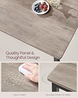 VASAGLE Dining Table 70 x 110 cm Industrial Heather Greige Ink Black KDT081G01 view 4