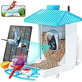 Osoeri Bird Feeder with Camera - Solar Smart Bird Feeder with AI Identify, 1080P HD Auto Capture Birds Video, Real-Time Alerts, Gifts for Family and Friends, 2.4GHz WiFi