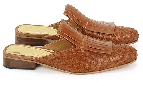 anna ricci gold mules