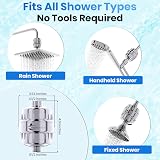 Aqua Earth Shower Filter Hard Water Chlorine Fluoride Softener Coconut Carbon view 5