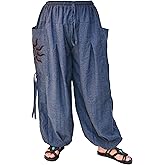 Siamrose Casual Yoga Harem Pants Men Women Baggy Lounge Trousers Adjustable Length 2 Pockets