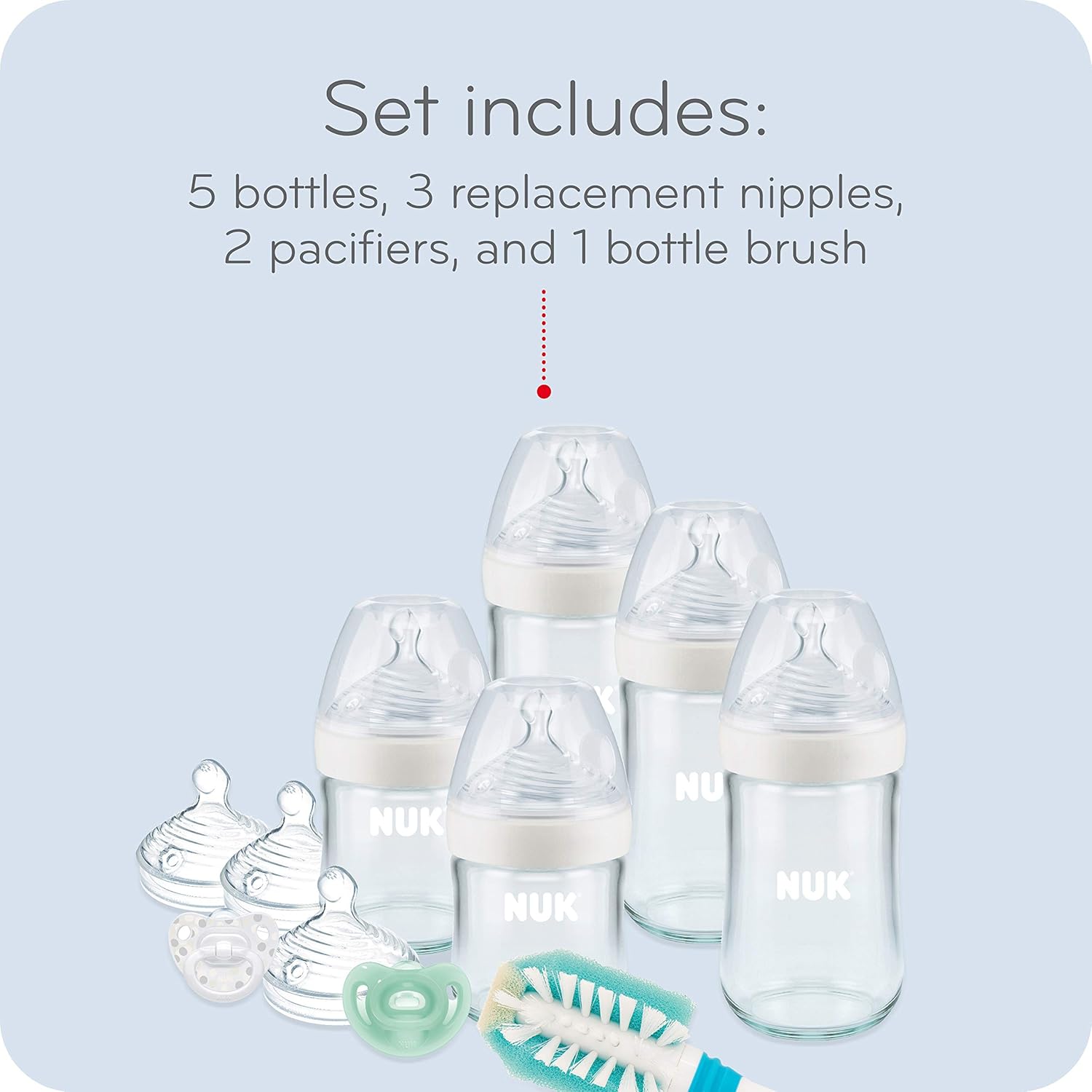 nuk glass bottle set