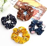 Zhenle 8 Pcs Chiffon Flower Hair Scrunchies for Girls Women Ponytail Holder view 5