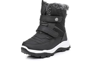 Ahannie Boys Girls Snow Boots Toddler Kids Winter Boots Water Resistant Cold Weather Shoes (Toddler/Little Kid)