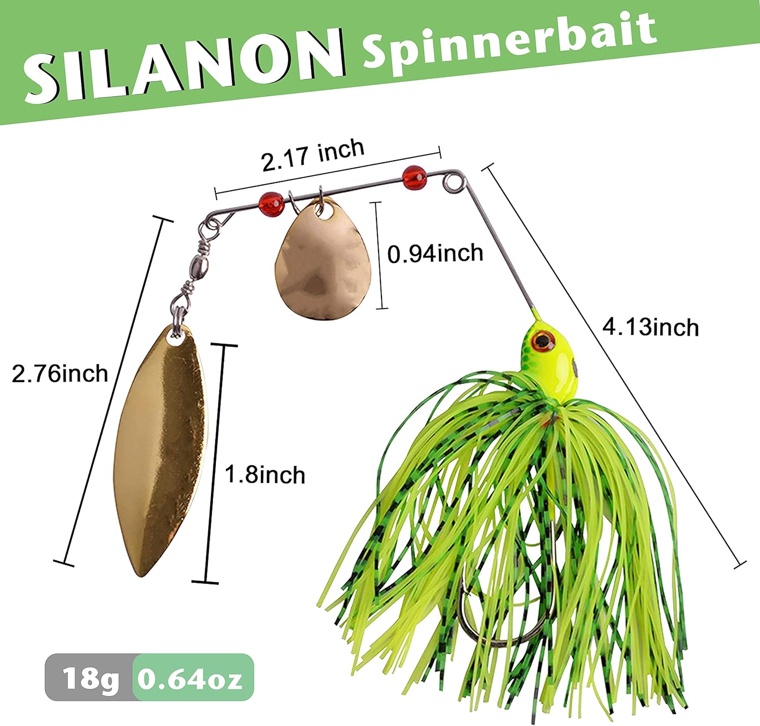 Spinner Baits Bass Fishing Lures Kit, Hard Spinnerbait Buzzbait Lures Bass Jig Skirts Trout Lure Freshwater Metal Swimbaits for Pike Trout Salmon : Sports & Outdoors