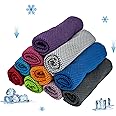 AWOWZ 10 Pack Microfiber Cooling Towels Ice Towel Workout Towel, Soft Breathable Sweat Towel for Sports, Yoga, Gym, Golf, Camping, Running, Fitness, Workout & More Activities