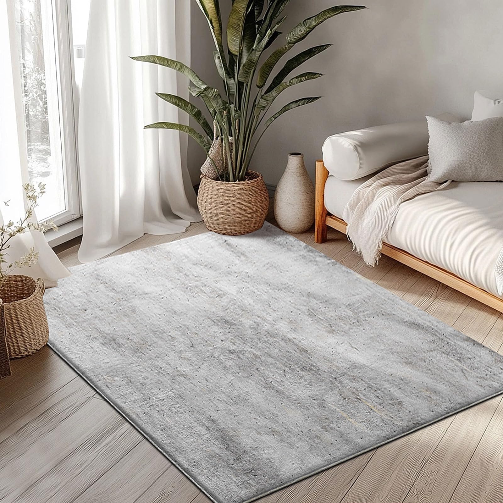 Tinyboy-hbq Rugs Living Room Large Rug 120x160cm Brown/White Machine Washable Rug Anti-Slip Short Pile Abstract Multi Colour Soft Rugs for Bedroom Room Decor