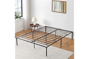 GAOMON Full Bed Frame 14 Inch Metal Platform, Sturdy Full Size Bed Frame No Box Spring Needed, Mattress Foundation, Easy to Assemble, Black