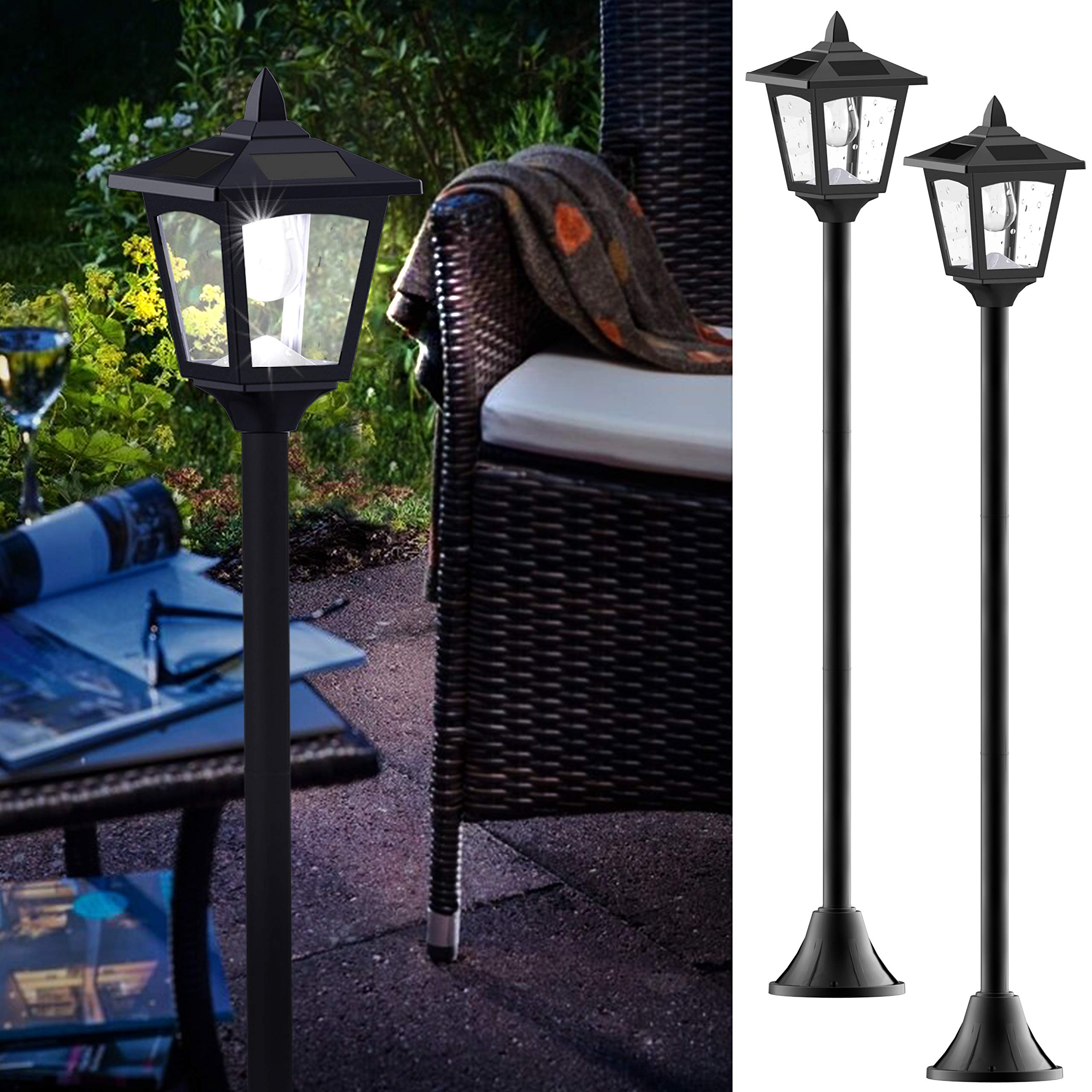 Mua Greluna 40 Inches Mini Solar Lamp Post Lights Outdoor, Solar