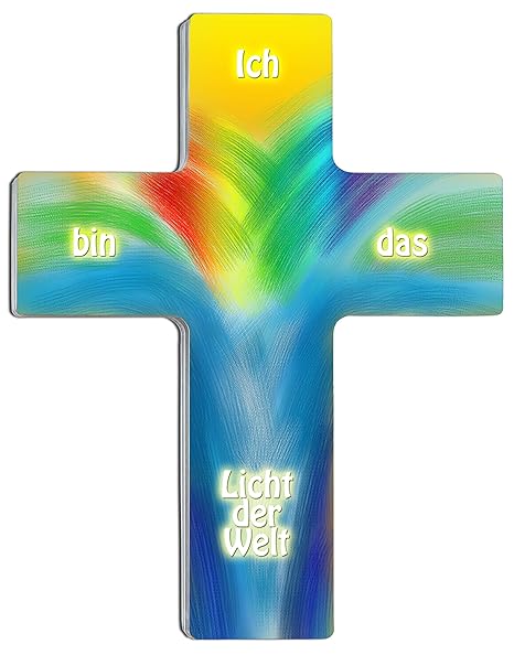 metALUm Exklusives Wandkreuz aus Metall und Acrylglas | Sonne | #55004