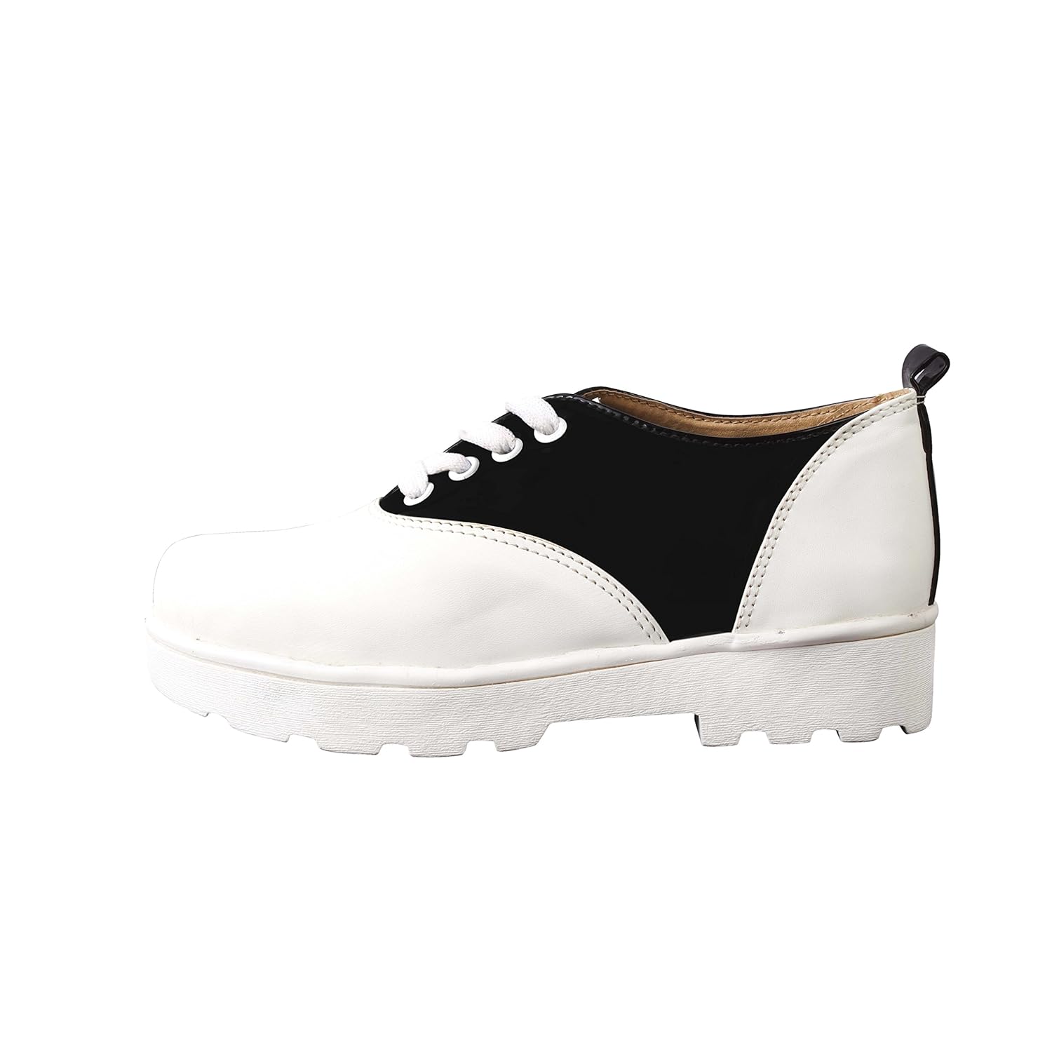 jking footwear women&rsquo;s platform shoes (white&black-colour)