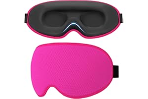 Gritin 100% Blackout Sleep Eye Mask for Side Sleeper Men Women, Zero Eye Pressure 3D Contoured Cup and Eyelash Friendly Sleep