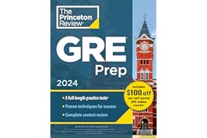 Princeton Review GRE Prep, 2024: 5 Practice Tests + Review & Techniques + Online Features (2024)