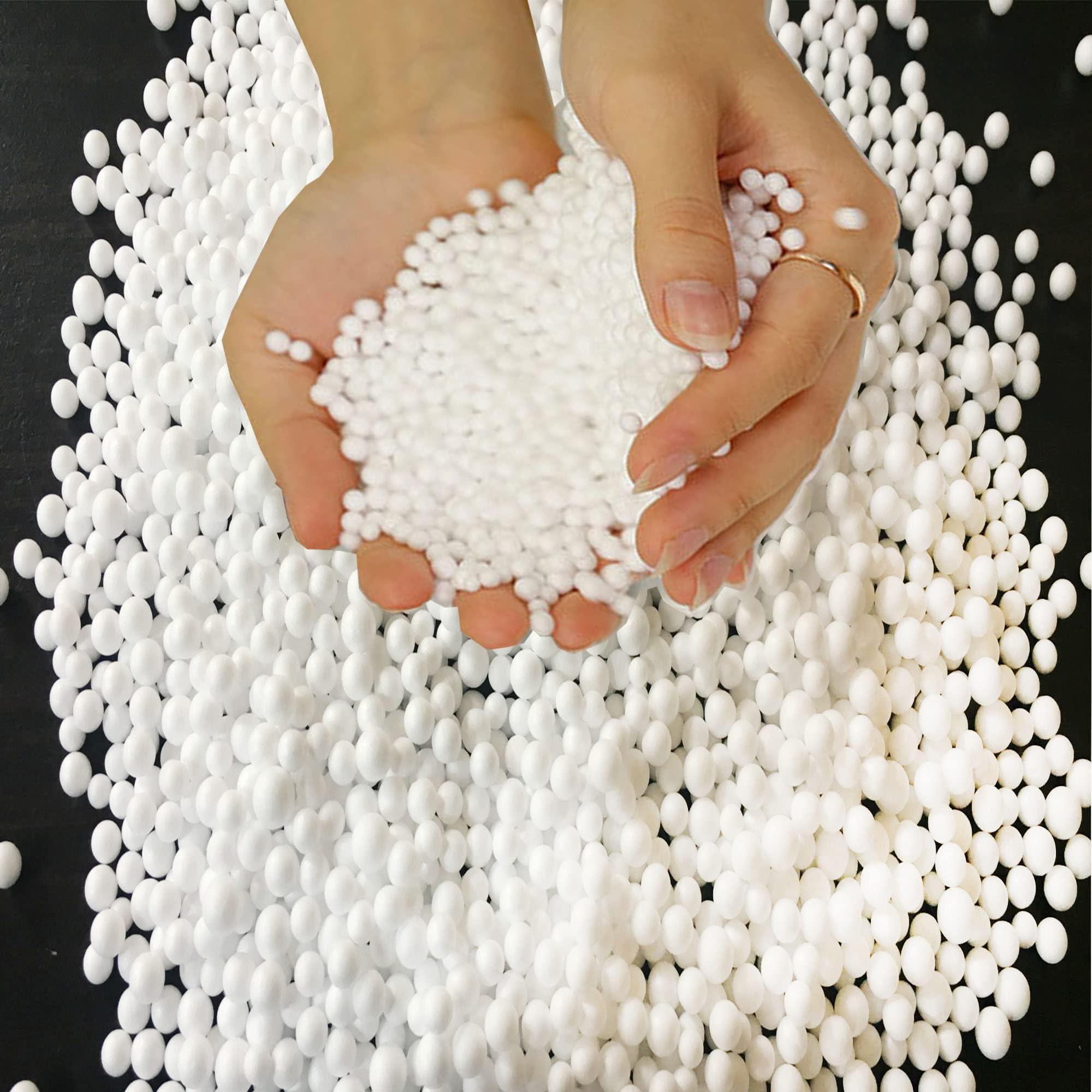 MINGZE 2 x Styrol Foam Balls for DIY Supplies and Slime, Craft Foam Balls 2.5-3.5 mm for Kids DIY Arts Crafts, Weddings and Party Decorations — image 1