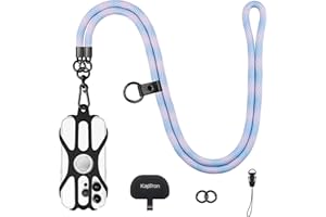 Kaptron Universal Cell Phone Lanyard: Adjustable Crossbody Cell Phone Strap with Silicone Phone Holder and Phone Tethers