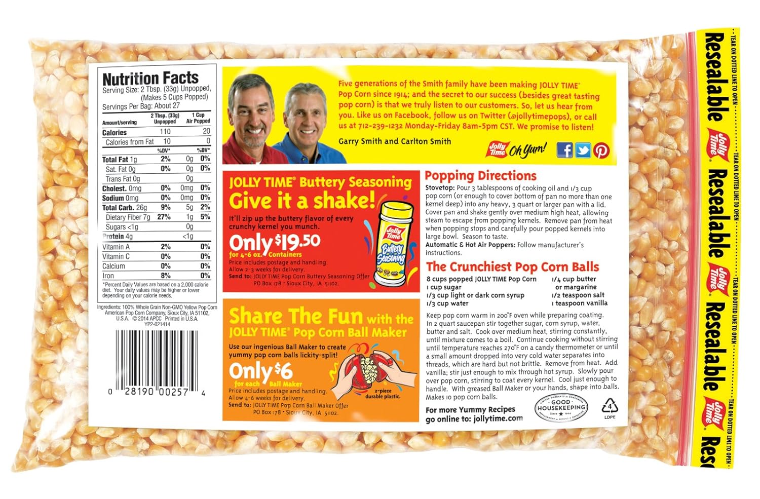 Jolly Time Popcorn Kernels Nutrition Runners High Nutrition