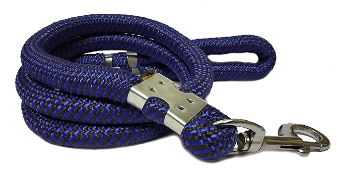 Sollar's Heavy Dog Leash Dog Lead Rope Cord, Blue/Black, Extra Large