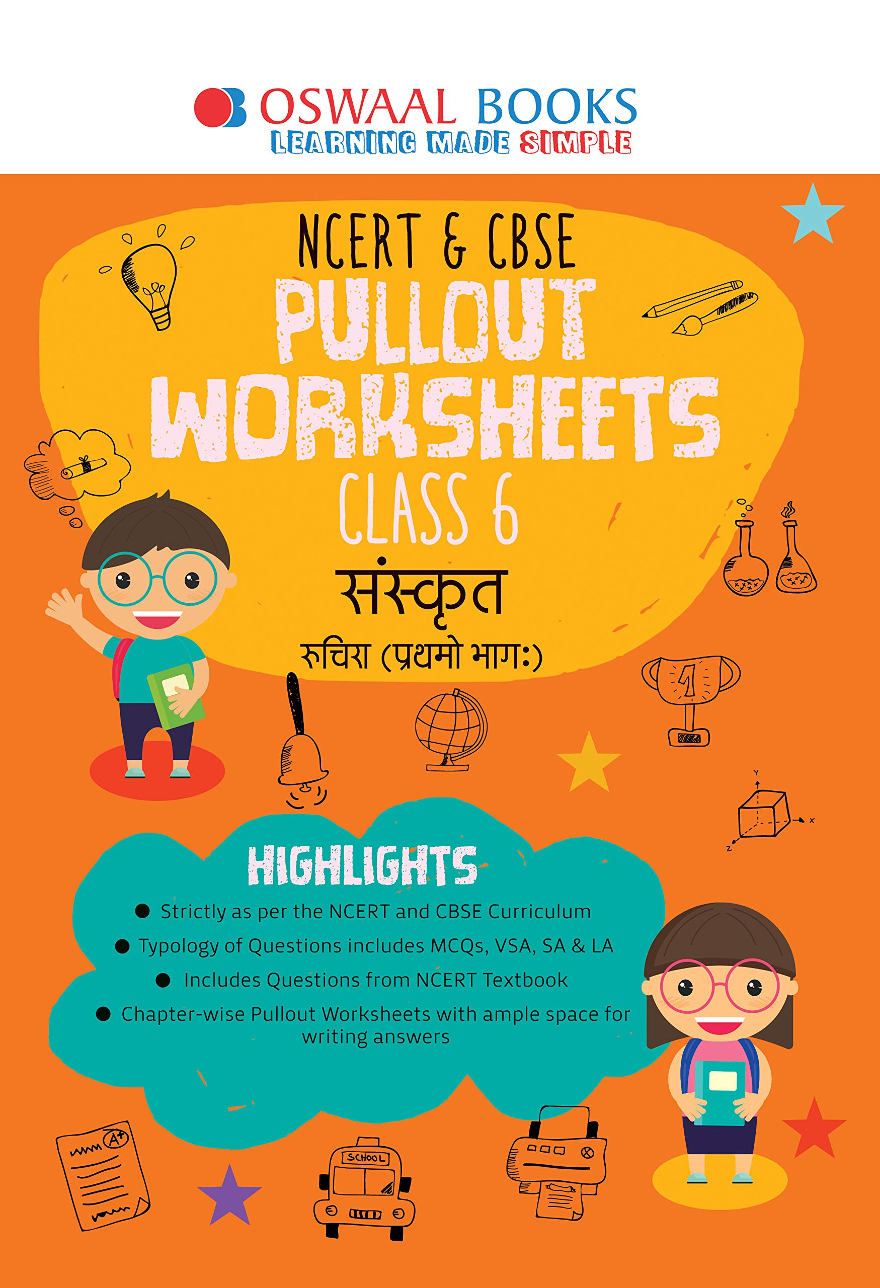 Oswaal NCERT & CBSE Pullout Worksheets Class 6 Sanskrit Book (For 2022 Exam)