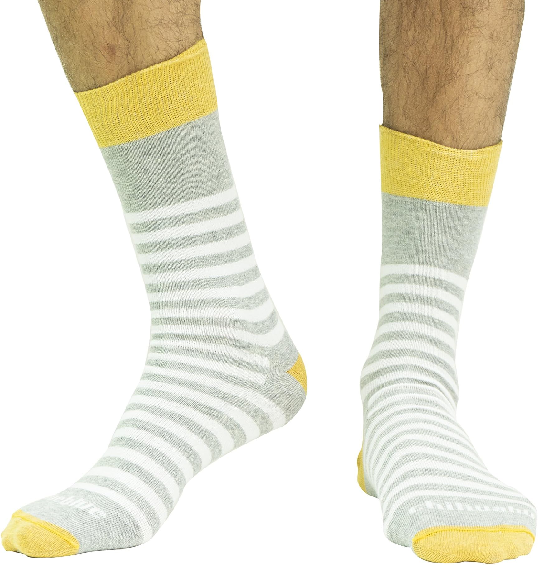 Blueblue Chihuahua | Unisex cotton sock combed stripes mustard color size 36-40