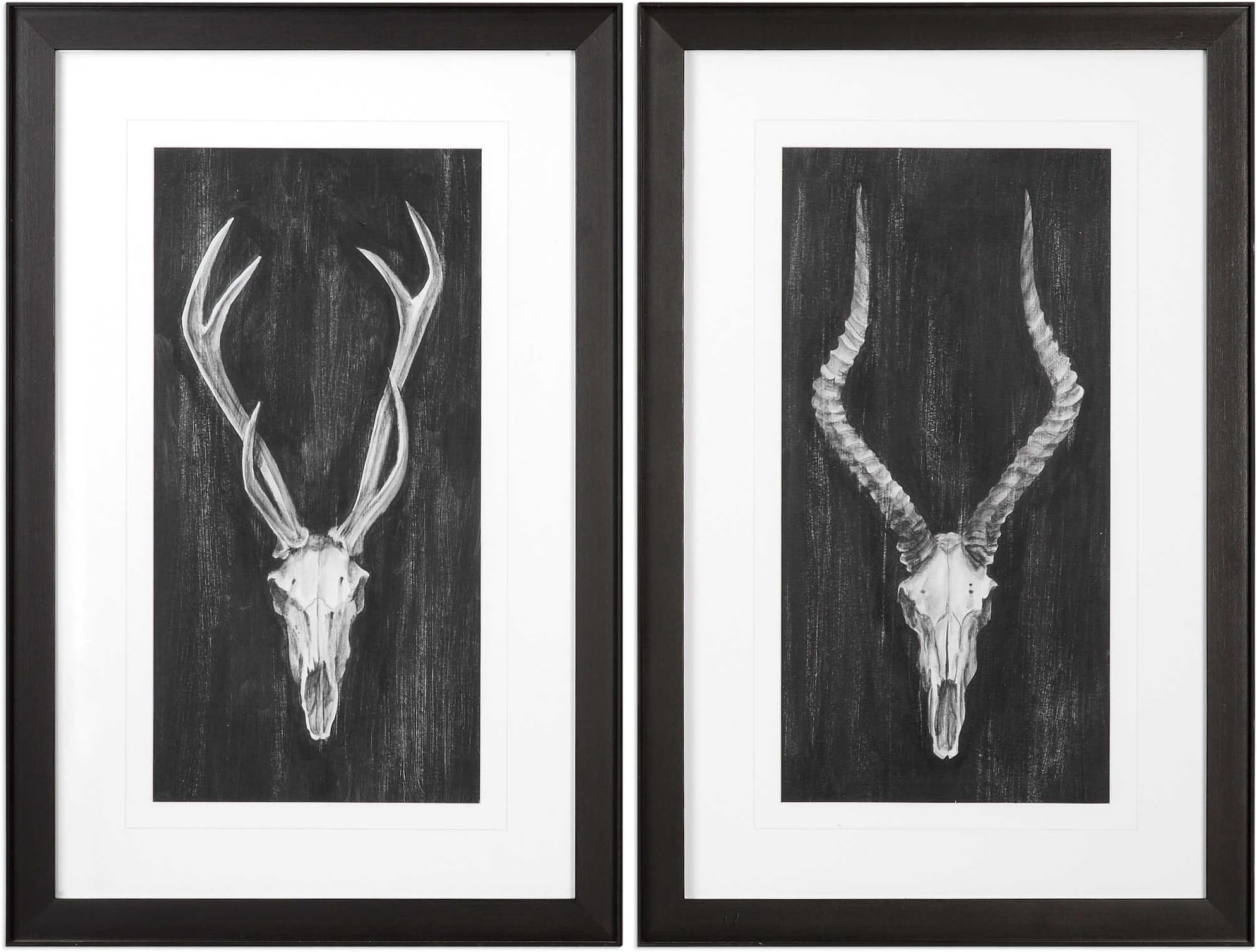 UttermostRustic European Mounts 2-Piece 34 1/4" H Framed Wall Art Set