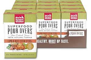 The Honest Kitchen Dogs Superfood POUR OVERS Lamb& beef stew Pack of 12, Pumpkin, 5.5 ounces