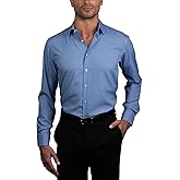 Nautica Slim Fit Mens Plaid Dress Shirts Long Sleeve Wrinkle Free Formal 4-Way Stretch Cooling Technology Work Ready