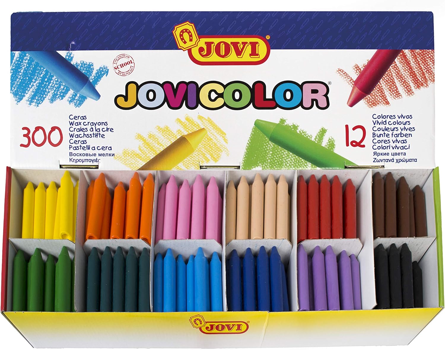 Jovi - Caja económica con 300 ceras surtidas (989): Amazon.es: Juguetes y juegos