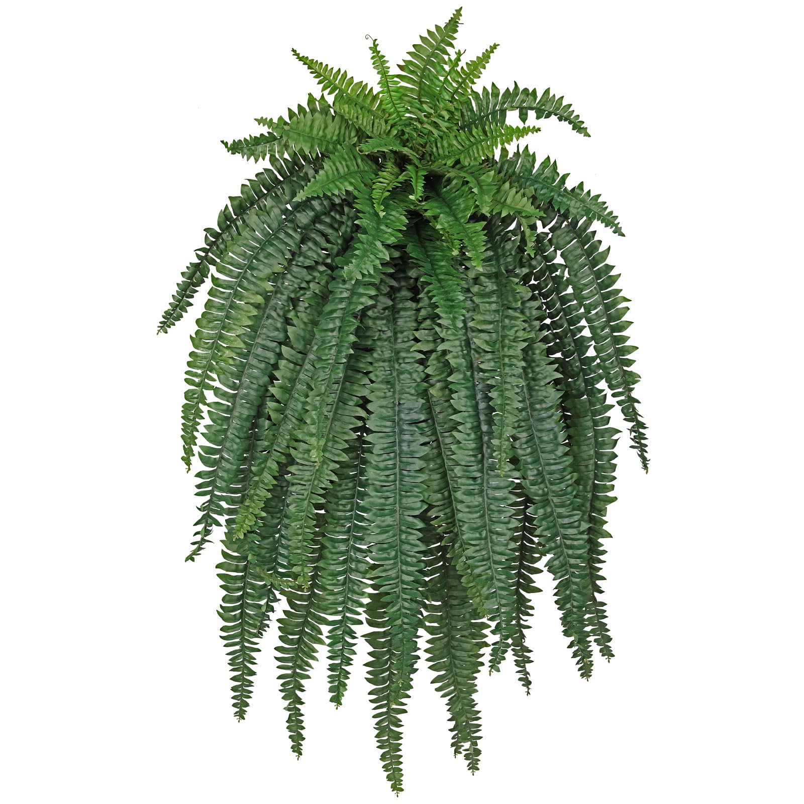 Photo 1 of Ferns Fake Plants 52 Fronds Artificial Plants Outdoor 47" Long Fake Fern Look Real Large Plant Artificial Ferns Potted | Hanging Boston Fern | Fake Plant Shrubs for Home Garden Porch Farmhouse Decor