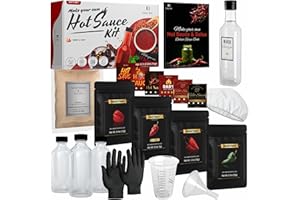 KITSY BOX DIY Hot Sauce Making Kit – Gift Set with 4 Types of Peppers, Including Ghost Pepper – Make Your Own Hot Sauce – Great Gift for Dad, Birthday, or Father's Day