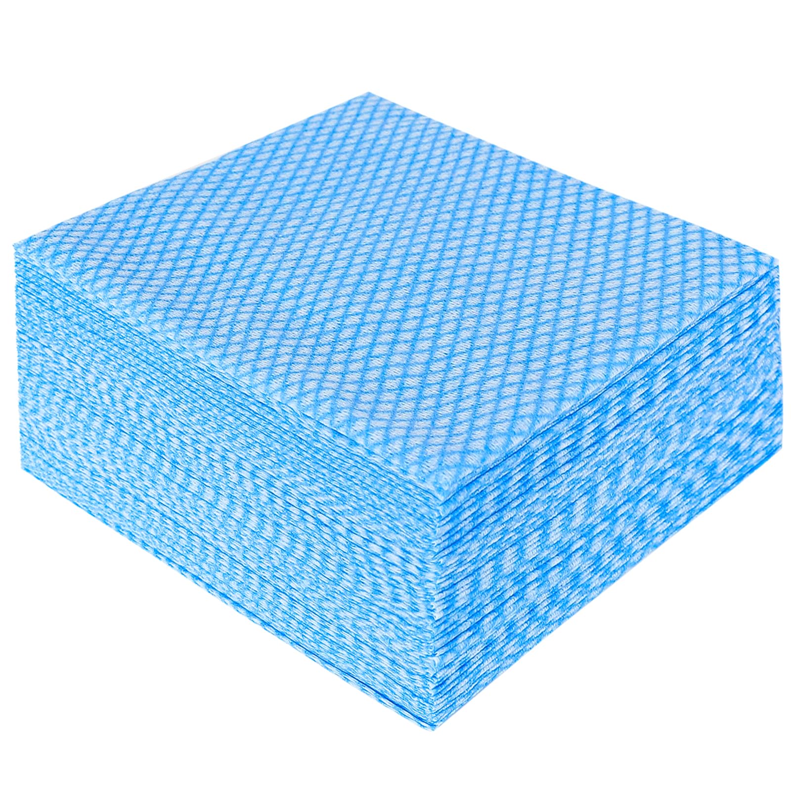 Jebblas Blue Disposable All Purpose Kitchen Dish Cleaning Cloths, 50 Pack, 13.8" x 15.8"