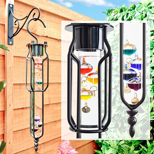 Bits and Pieces Hanging Galileo Thermometer Decorative Home Weather