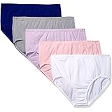 Fruit Of The Loom Women's Plus-Size 5 Pack Fit For Me Breathable Brief, Assorted Color