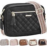 Tenot Vegan Leather Crossbody Purses for Women, Quilted Crossbody Bags for Women Travel Shoulder Handbags