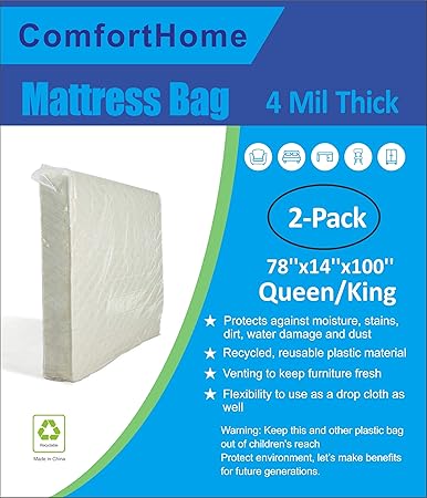 Amazon.com: ComfortHome - Bolsa de colchón para mudanza y ...