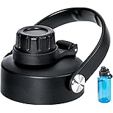 Prurex Spout Lid for Nalgene Sustain Tritan Water Bottle 32 Oz, Replacement Lid for Nalgene Wide Mouth, Water Bottle Caps with Ergonomic Handle, Dishwasher Safe & BPA-Free