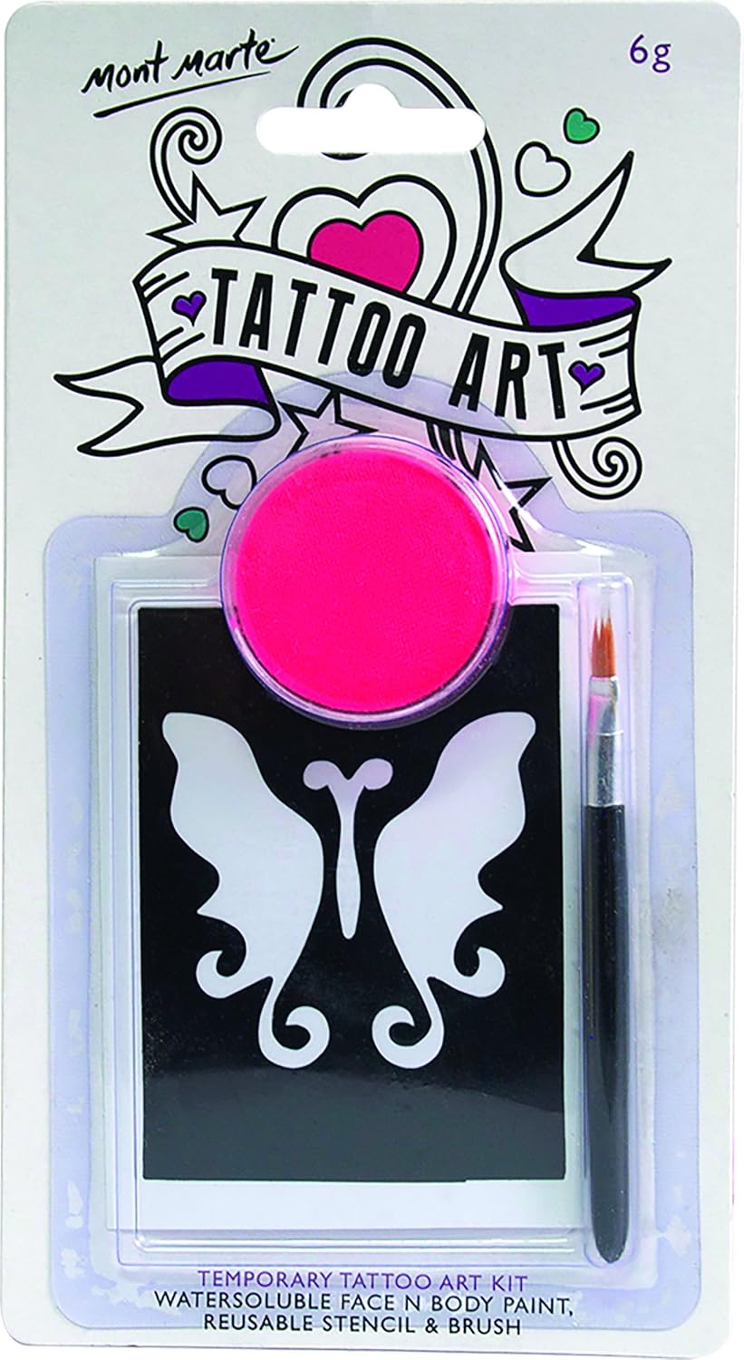 Amazoncom Mont Marte Premium Face And Body Paint Tattoo Kit 3pce 4