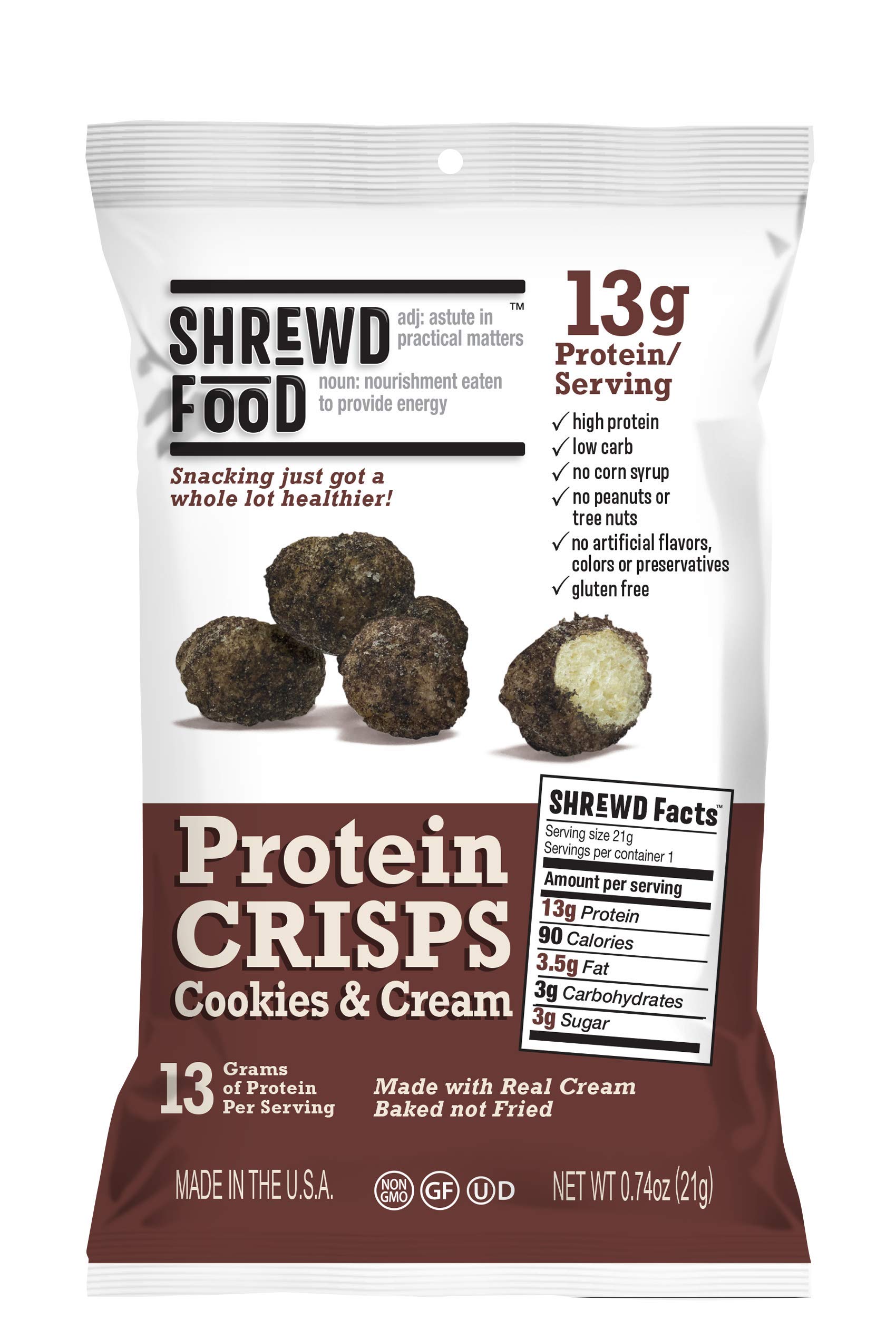 Shrewd Food Baked Cheddar Protein Crisps High Protein