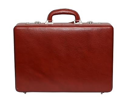 C Comfort Genuine Leather Expandable Briefcase Office Bag