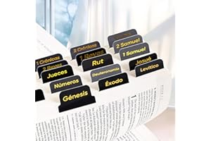 CREECHWA Spainish Bible Tabs for Women, Pestañas para Biblia en Español, Bible Tabs en Español, Anti-Wrinkle Bible Tabs for S