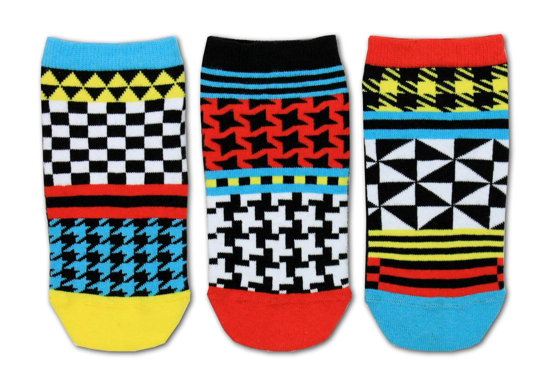 United Oddsocks - 3 Liner Oddsocks For Boys - Geometric UK 12-5.5 EUR 30.5-38.5 US 13.5-8