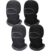 Bencailor 4 Pcs Winter Face Mask for Men Balaclava Ski Mask Winter Knitted Fleece Thermal Face Mask for Women Cold Weather