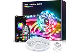 Fussion 130ft Smart LED Strip Lights Bluetooth with Remote, LED Lights for Bedroom with Remote Music Sync, Room Christmas Decoration(130ft APP+ Remote+ Mic Control)