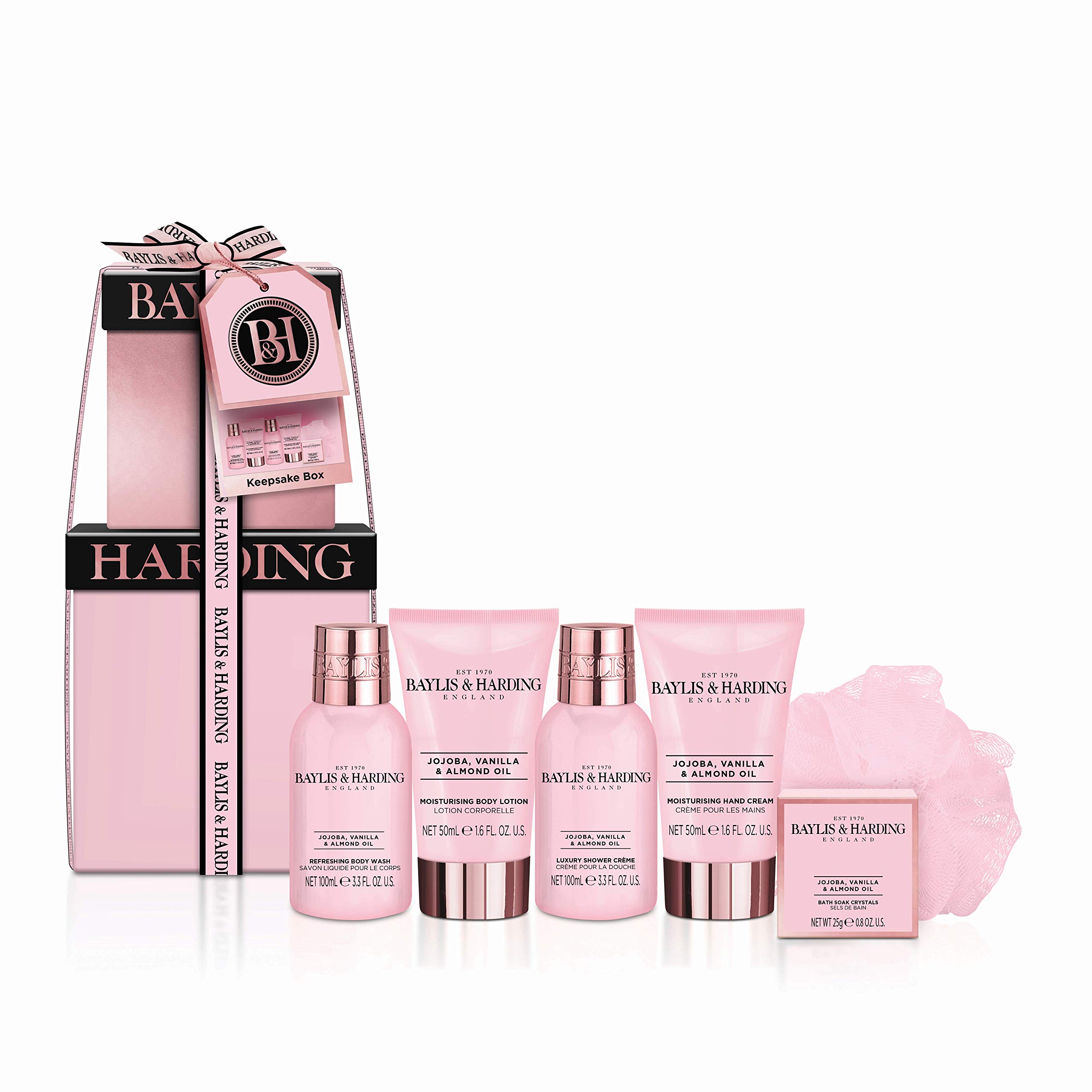 Baylis Harding Jojoba Vanilla Almond Oil Luxury Bathing Mini Stack 