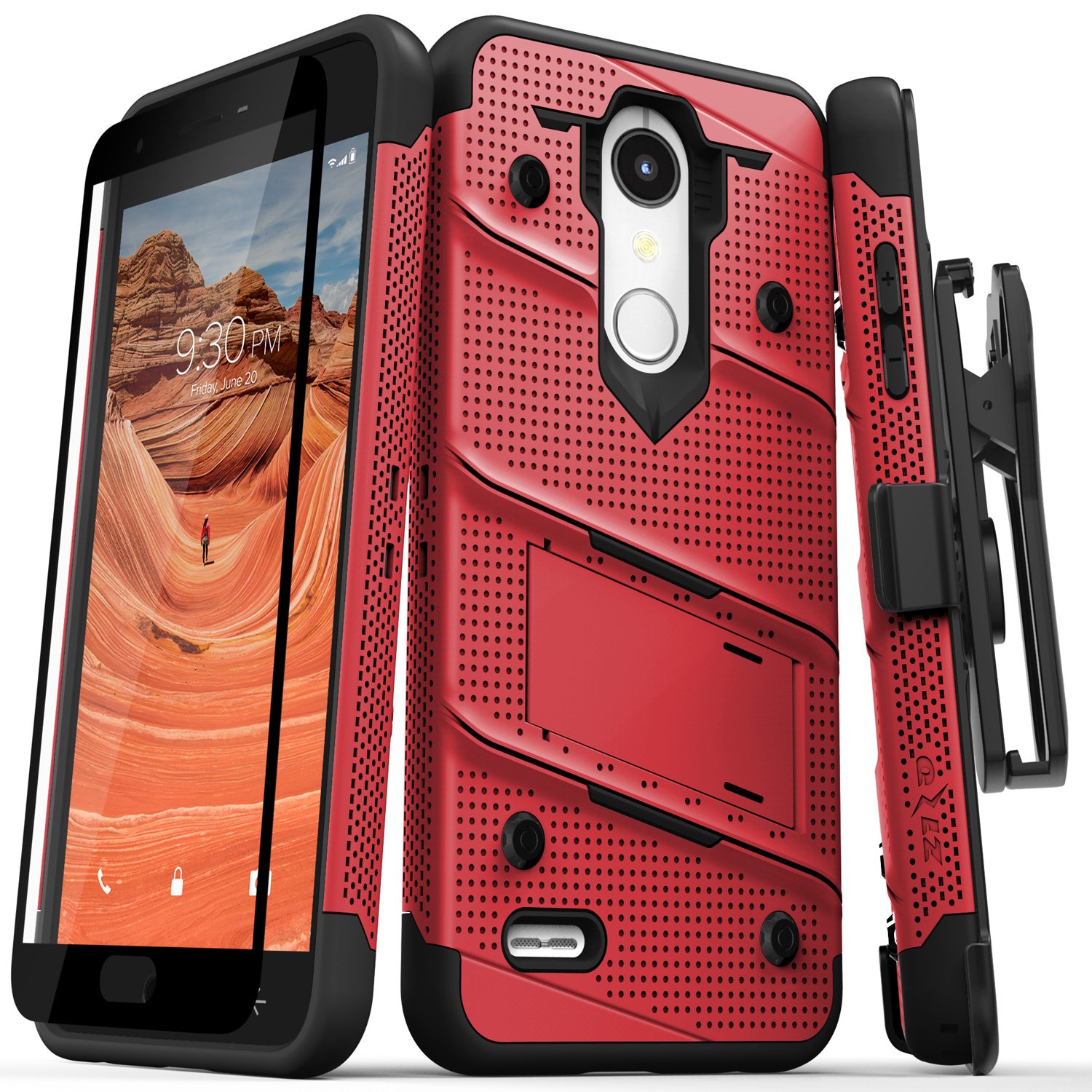 Best lg k30 black and red case
