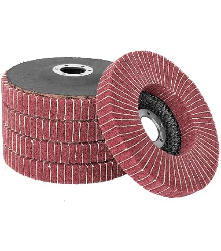 SI FANG Lot De 8 Disques à Lamelles Fibre Nylon 125 Mm – Grit 180/320 – Pour Meuleuse D'Angle, Polissage & Ébavurage