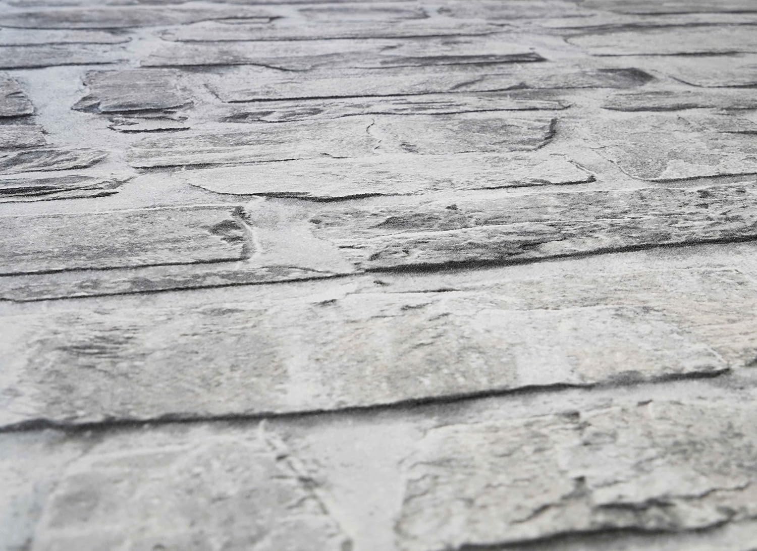 Livingwalls 368461 36846-1 Self-Adhesive Panel 3D Natural Stone Look 2.50 m x 0.52 m White/Grey Made in Germany - Image 5
