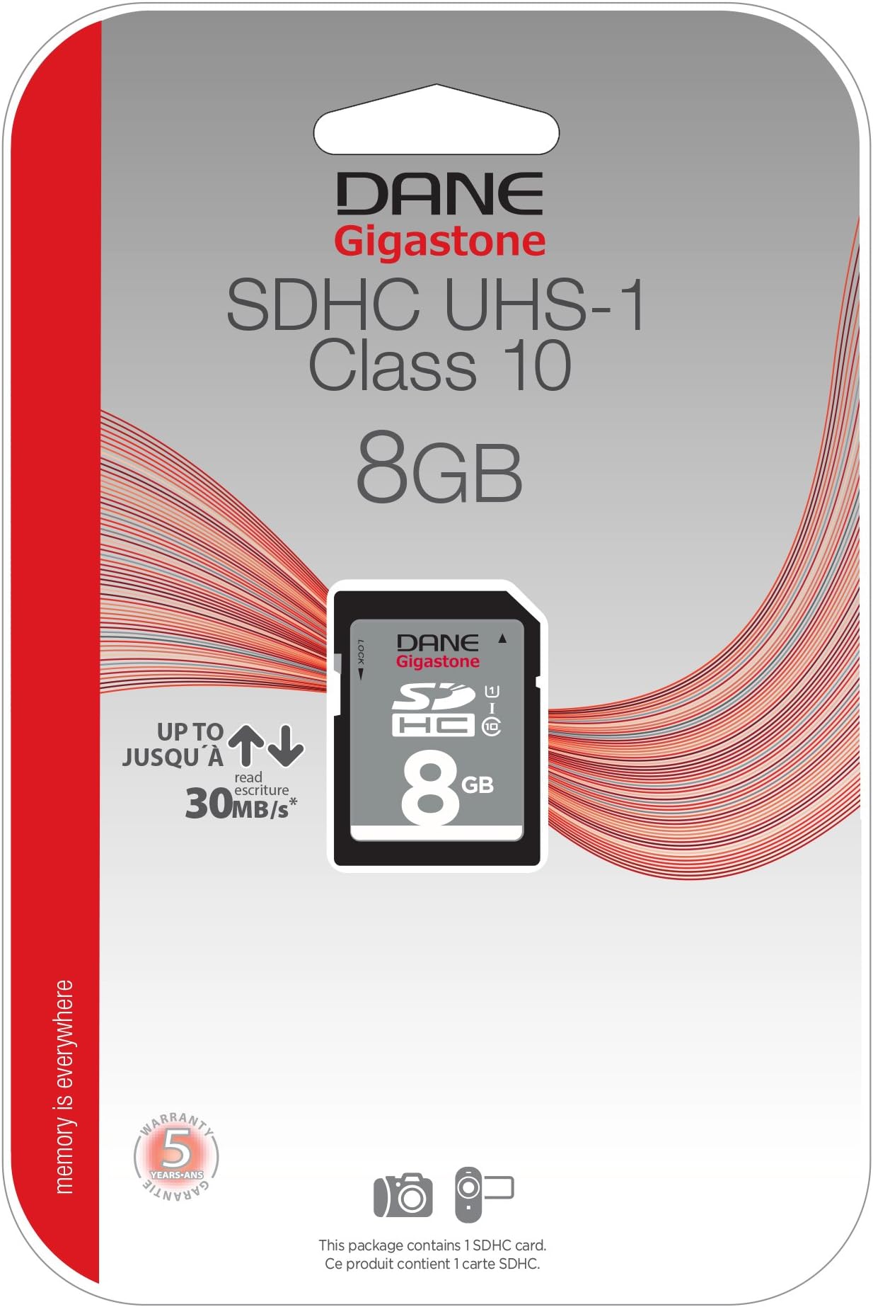 Dane Elec High Speed 8 GB Class 10 Secure Digital Card DA-SD-1008G-C