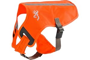 Browning Pet Vests, Hi Vis Safety Vests for Dogs, Safety Orange, Large, Adjustable Coverage