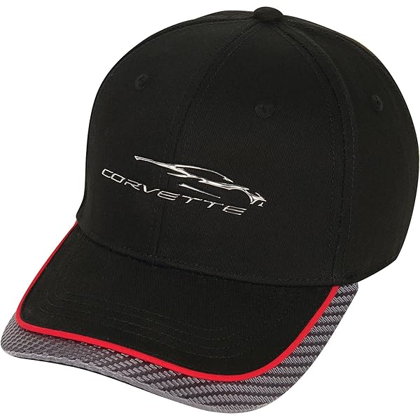 Casquette De Baseball Noire Brodée Logo Corvette Racing - Taille